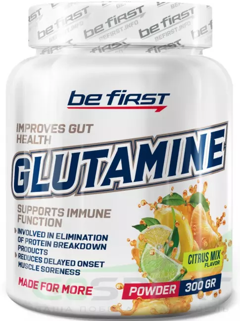 L-Глютамин Be First Glutamine Powder 300 г, Цитрусовый микс L-Глютамин Be First Glutamine Powder 300 г, Цитрусовый микс