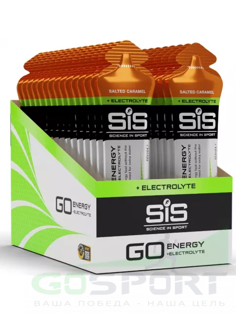 Гель питьевой SCIENCE IN SPORT (SiS) Go Energy + Electrolyte Gels 30 x 60 мл, Солёная карамель