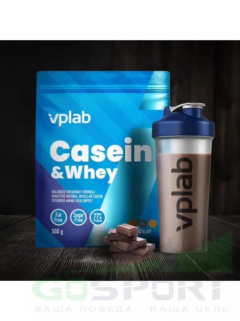 Казеиновый протеин VP Laboratory Casein & Whey 500 г, Шоколад Казеиновый протеин VP Laboratory Casein & Whey 500 г, Шоколад