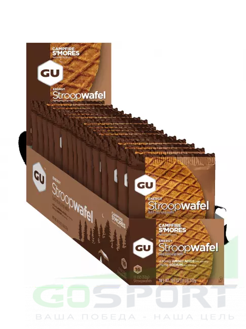 Энергетический батончик GU Energy Labs GU ENERGY STROOPWAFEL no caffeine 16 x 32 г, Печенье Энергетический батончик GU Energy Labs GU ENERGY STROOPWAFEL no caffeine 16 x 32 г, Печенье