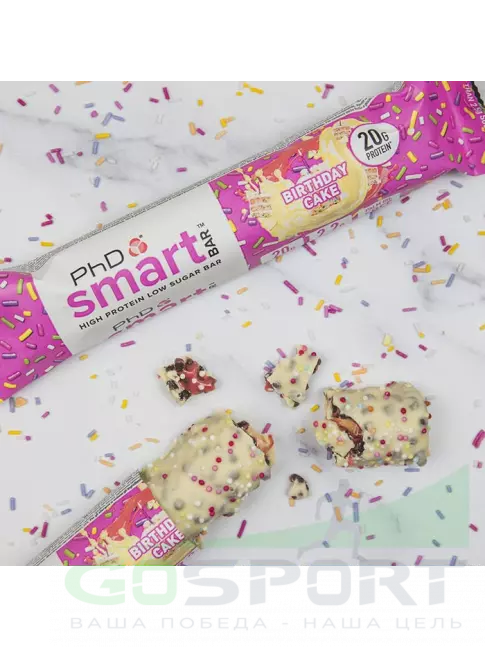 Протеиновый батончик PhD Nutrition Smart Bar 64 г, Праздничный торт Протеиновый батончик PhD Nutrition Smart Bar 64 г, Праздничный торт