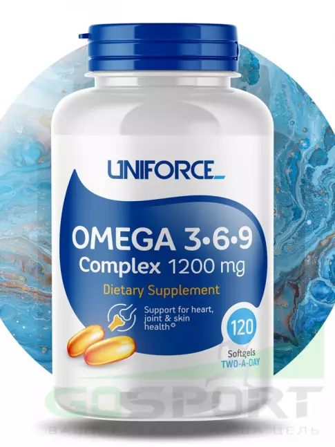 Омега-3 UNIFORCE Omega 3-6-9 1200 mg 120 капсул Омега-3 UNIFORCE Omega 3-6-9 1200 mg 120 капсул