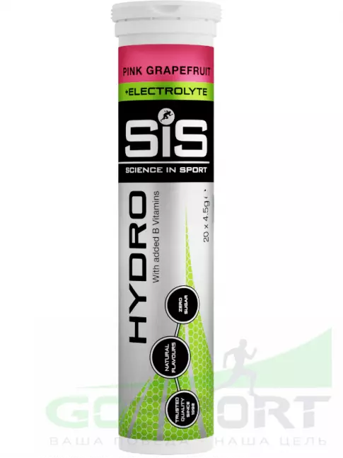 Изотоник SCIENCE IN SPORT (SiS) GO Hydro Tablet 2 x 20 таблеток, Розовый грейпфрут Изотоник SCIENCE IN SPORT (SiS) GO Hydro Tablet 2 x 20 таблеток, Розовый грейпфрут