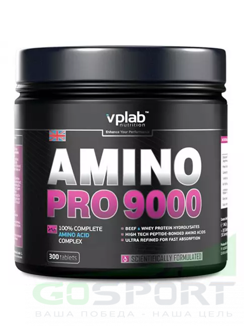 Аминокислоты VP Laboratory AMINO PRO 9000 300 таб, Нейтральный Аминокислоты VP Laboratory AMINO PRO 9000 300 таб, Нейтральный