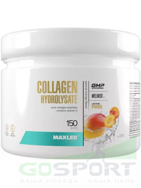 Коллаген гидролизованный MAXLER Collagen Hydrolysate 150 г, Абрикос-Манго Коллаген гидролизованный MAXLER Collagen Hydrolysate 150 г, Абрикос-Манго