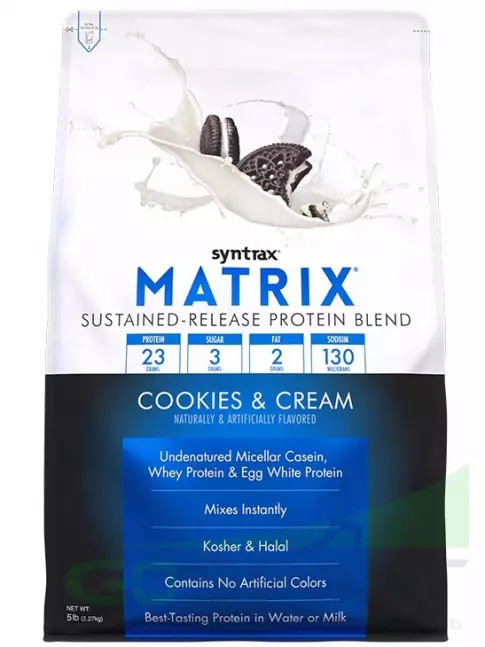 Комплексный протеин SYNTRAX Matrix 5 lbs 2270 г, Бисквит со сливками Комплексный протеин SYNTRAX Matrix 5 lbs 2270 г, Бисквит со сливками