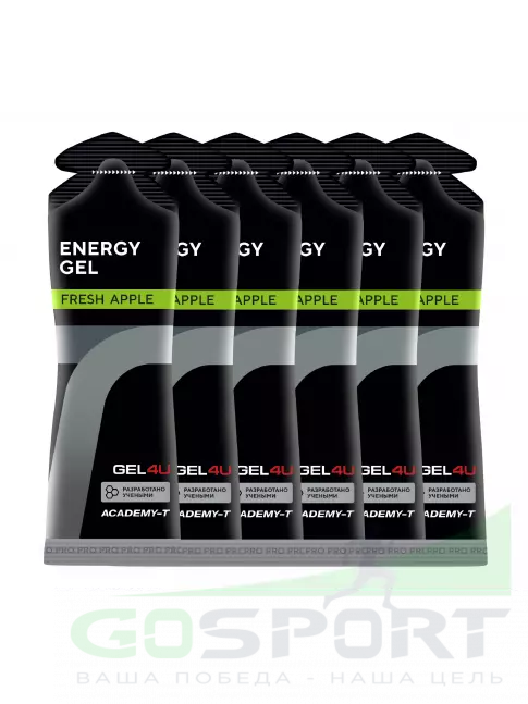 Гель питьевой GEL4U Energy GEL 6 x 60 г, Яблоко