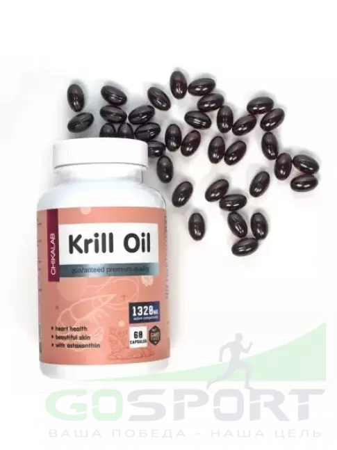 Krill Oil Chikalab Krill Oil 60 капсул, Нейтральный Krill Oil Chikalab Krill Oil 60 капсул, Нейтральный