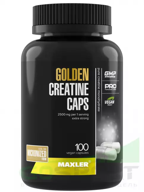 Креатин моногидрат MAXLER 100% Golden Creatine 100 веган капсул Креатин моногидрат MAXLER 100% Golden Creatine 100 веган капсул