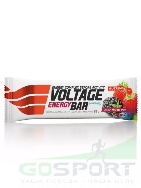 Энергетический батончик NUTREND Voltage Energy bar 65 г, Лесные ягоды