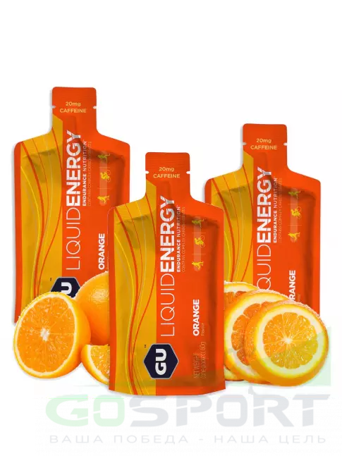 Гель питьевой GU Energy Labs GU Liquid Enegry Gel 20mg caffeine 3 саше x 60 g, Апельсин Гель питьевой GU Energy Labs GU Liquid Enegry Gel 20mg caffeine 3 саше x 60 g, Апельсин