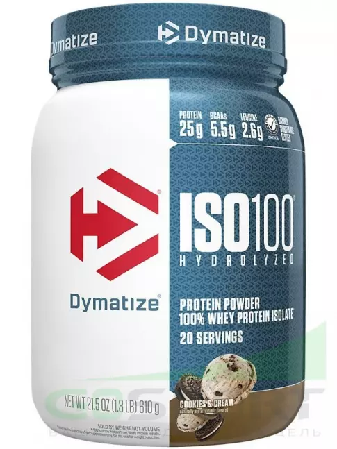 Изолят протеина Dymatize ISO100 Hydrolyzed 650 г, Печенье с кремом Изолят протеина Dymatize ISO100 Hydrolyzed 650 г, Печенье с кремом