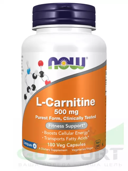 L-Карнитин в капсулах NOW Foods L-Carnitine 500 mg 180 веган капсул L-Карнитин в капсулах NOW Foods L-Carnitine 500 mg 180 веган капсул