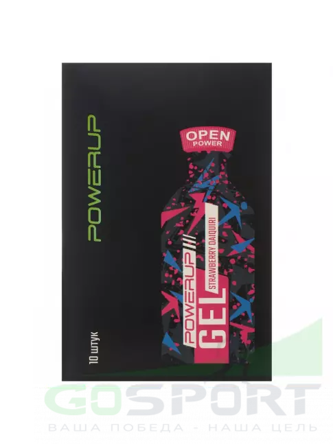 Энергетический гель питьевой Powerup Gel Энергетический 10 x 35 г, Клубничный дайкири
