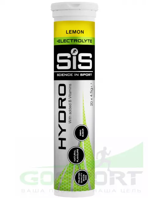 Изотоник SCIENCE IN SPORT (SiS) GO Hydro Tablet 7 x 20 таблеток, Лимон Изотоник SCIENCE IN SPORT (SiS) GO Hydro Tablet 7 x 20 таблеток, Лимон