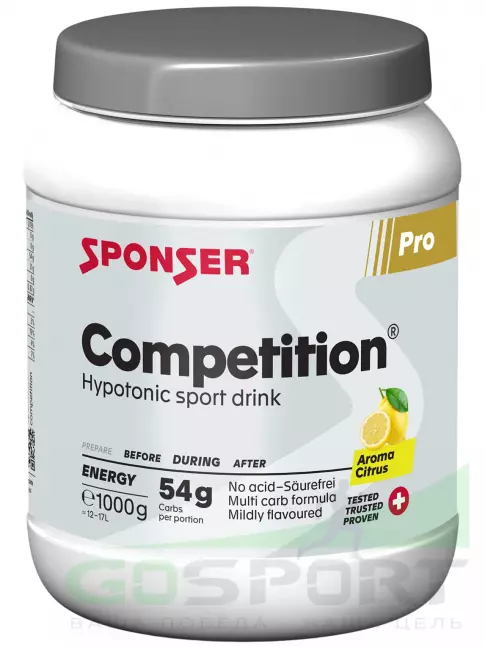 Изотоник SPONSER COMPETITION 1000 г, Цитрус Изотоник SPONSER COMPETITION 1000 г, Цитрус