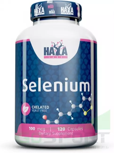 Селен Haya Labs Selenium chelated 100 mcg 120 капсул Селен Haya Labs Selenium chelated 100 mcg 120 капсул