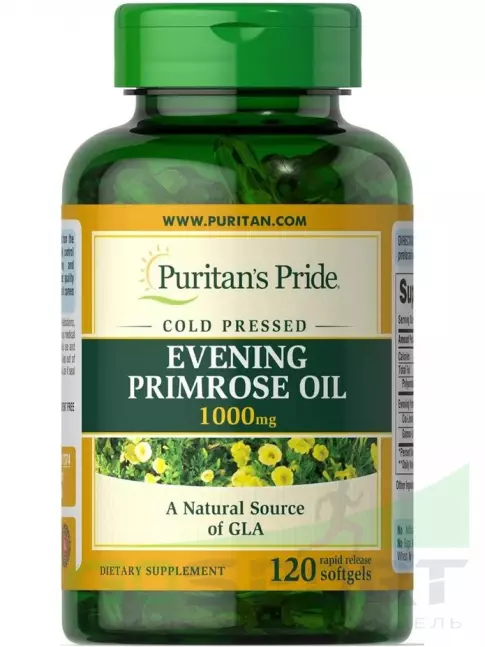 Антиоксиданты Puritan's Pride Evening Primrose Oil 1000 mg with GLA 120 капсул
