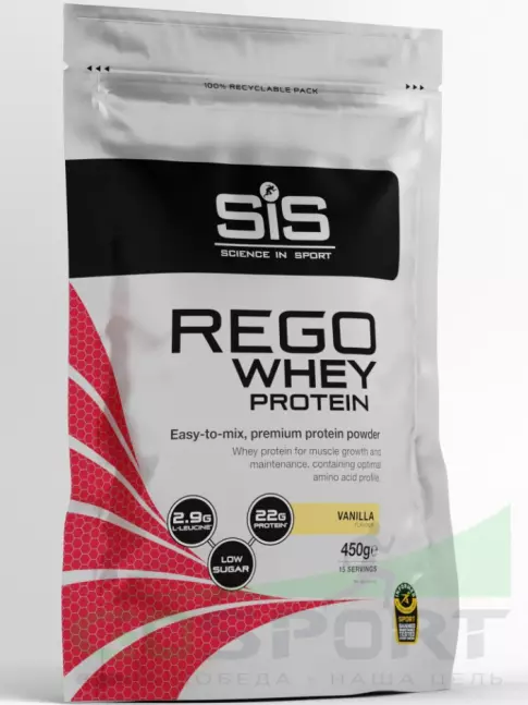 Комплексный протеин SCIENCE IN SPORT (SiS) REGO Whey Protein 450 г, Ваниль Комплексный протеин SCIENCE IN SPORT (SiS) REGO Whey Protein 450 г, Ваниль