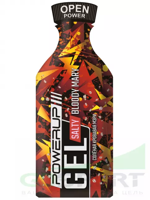 Энергетический гель питьевой Powerup Gel Salty 10 x 35 г, Bloody Mary (соленый томат) соленая кровавая мери Энергетический гель питьевой Powerup Gel Salty 10 x 35 г, Bloody Mary (соленый томат) соленая кровавая мери