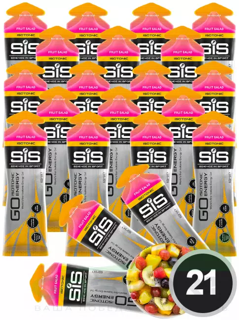 Гель питьевой SCIENCE IN SPORT (SiS) GO Isotonic Energy Gels 21 x 60 мл, Фруктовый салат Гель питьевой SCIENCE IN SPORT (SiS) GO Isotonic Energy Gels 21 x 60 мл, Фруктовый салат