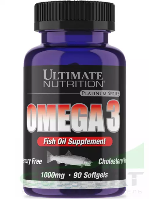 Омега-3 Ultimate Nutrition Ult Omega 3 90 капсул Омега-3 Ultimate Nutrition Ult Omega 3 90 капсул