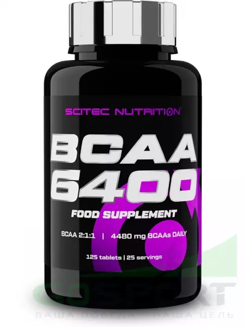 BCAA Scitec Nutrition BCAA 6400 2:1:1 125 таблеток BCAA Scitec Nutrition BCAA 6400 2:1:1 125 таблеток