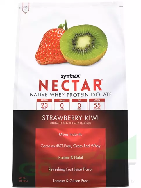 Изолят протеина SYNTRAX Nectar 907 г, Клубника-Киви Изолят протеина SYNTRAX Nectar 907 г, Клубника-Киви