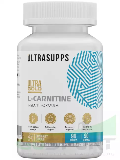 L-Карнитин в капсулах UltraSupps Ultra Gold L-Carnitine 500 mg 90 таблеток L-Карнитин в капсулах UltraSupps Ultra Gold L-Carnitine 500 mg 90 таблеток