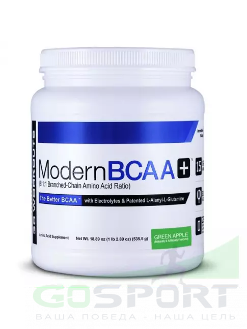 BCAA 8:1:1 MODERN SPORTS NUTRITION Modern BCAA 8:1:1 Plus + 535.5 г, Зеленое яблоко BCAA 8:1:1 MODERN SPORTS NUTRITION Modern BCAA 8:1:1 Plus + 535.5 г, Зеленое яблоко