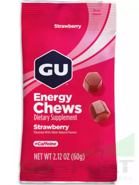 Конфетки GU Energy Labs Мармеладки Energy Chews 9 x 60 г, Клубника Конфетки GU Energy Labs Мармеладки Energy Chews 9 x 60 г, Клубника