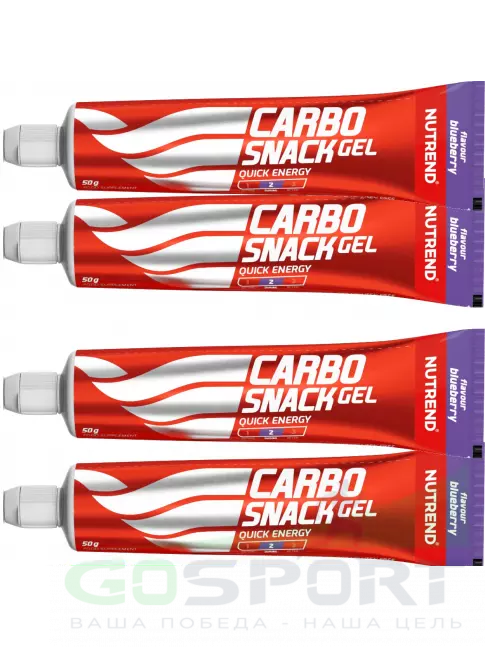 Гель питьевой NUTREND Carbosnack туба 4 шт x 50 г, Черника Гель питьевой NUTREND Carbosnack туба 4 шт x 50 г, Черника