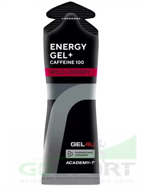 Гель питьевой GEL4U Energy GEL + Caffeine 100 10 x 60 г, Вишня