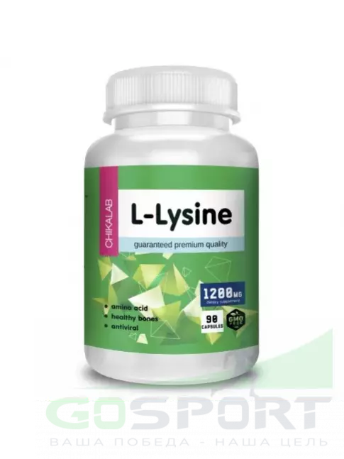 Лизин Chikalab Lysine 90 капсул, Нейтральный Лизин Chikalab Lysine 90 капсул, Нейтральный