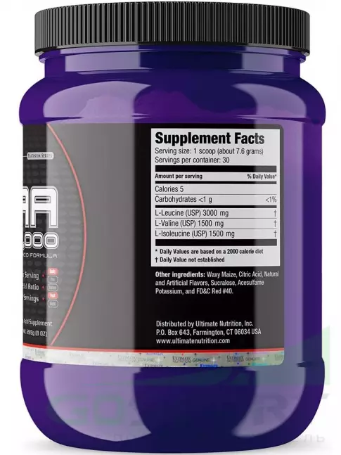 BCAA Ultimate Nutrition BCAA 12000 Powder 228 г, Арбуз BCAA Ultimate Nutrition BCAA 12000 Powder 228 г, Арбуз