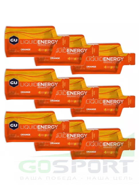 Гель питьевой GU Energy Labs GU Liquid Enegry Gel 20mg caffeine 9 саше x 60 g, Апельсин Гель питьевой GU Energy Labs GU Liquid Enegry Gel 20mg caffeine 9 саше x 60 g, Апельсин