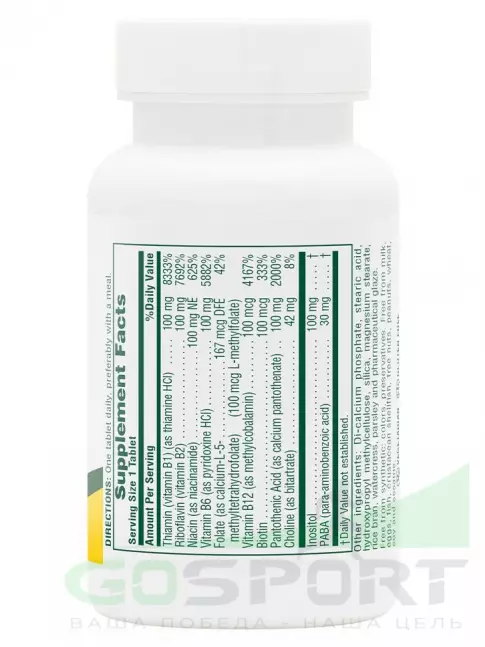 Витамины группы B NaturesPlus Mega B-100 Sustained Release 90 таблеток Витамины группы B NaturesPlus Mega B-100 Sustained Release 90 таблеток