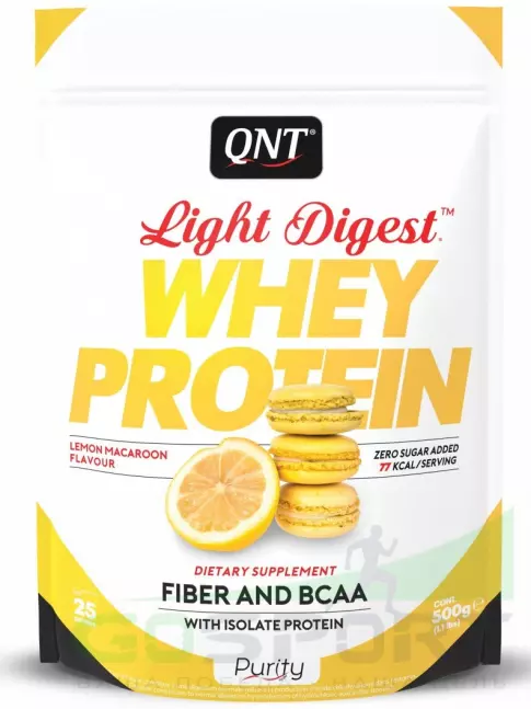 Комплексный протеин QNT Light Digest Whey Protein 500 г, Лимонно - миндальное печенье Комплексный протеин QNT Light Digest Whey Protein 500 г, Лимонно - миндальное печенье