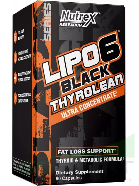 Витаминный комплекс Nutrex Lipo-6 Black Thyrolean Ultra Concentrate, Thyroid & Metabolic 60 капсул Витаминный комплекс Nutrex Lipo-6 Black Thyrolean Ultra Concentrate, Thyroid & Metabolic 60 капсул