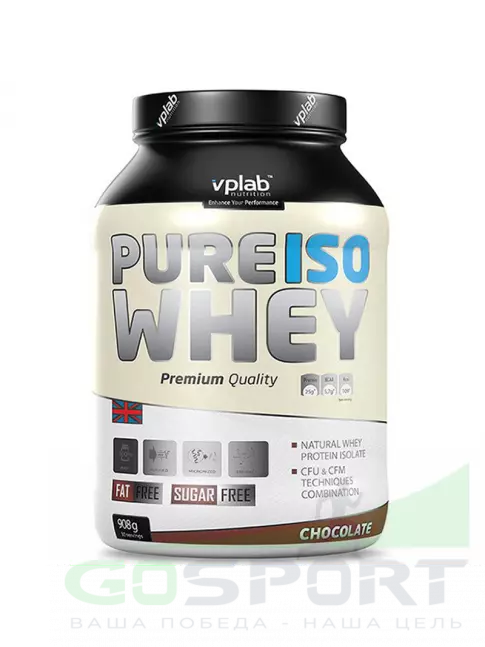 Сывороточный протеин VP Laboratory PURE ISO WHEY 908 гр, Шоколад Сывороточный протеин VP Laboratory PURE ISO WHEY 908 гр, Шоколад