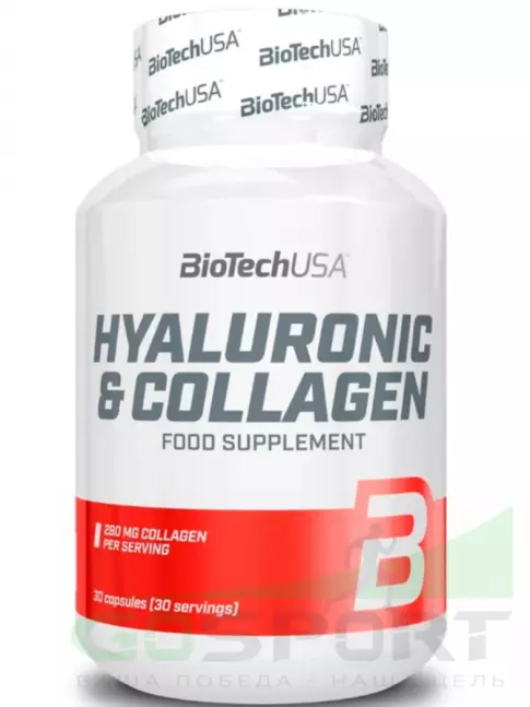 Гиалуроновая кислота BioTechUSA Hyaluronic & Collagen 30 капсул Гиалуроновая кислота BioTechUSA Hyaluronic & Collagen 30 капсул