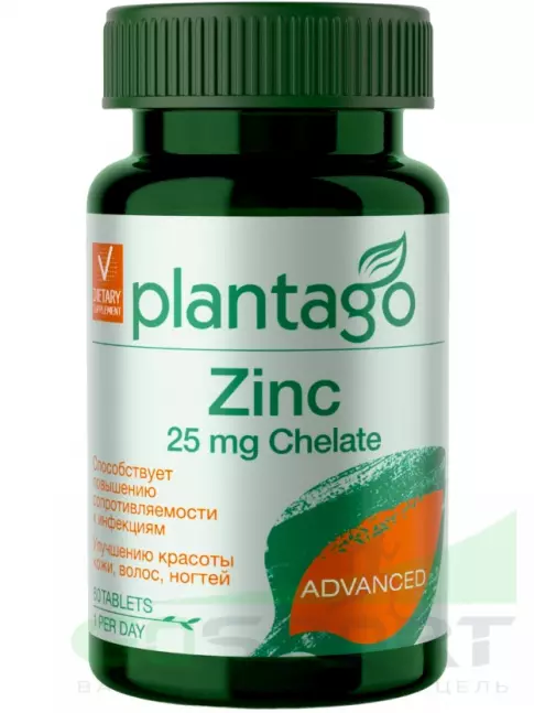 Цинк PlantaGo Zinc 25 mg Chelate 60 таблеток Цинк PlantaGo Zinc 25 mg Chelate 60 таблеток