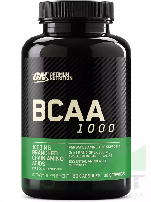 BCAA Optimum Nutrition BCAA 1000 60 капсул BCAA Optimum Nutrition BCAA 1000 60 капсул