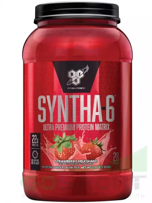 Комплексный протеин BSN SYNTHA-6 1320 г, Молочный коктейль с клубникой Комплексный протеин BSN SYNTHA-6 1320 г, Молочный коктейль с клубникой