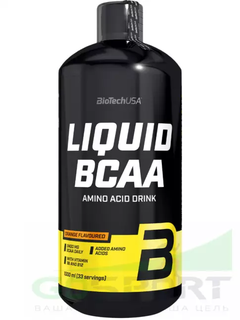 BCAA BioTechUSA Liquid BCAA 2:1:1 2400 mg 1000 мл, Апельсин BCAA BioTechUSA Liquid BCAA 2:1:1 2400 mg 1000 мл, Апельсин