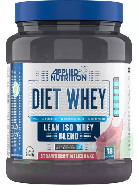 Сывороточный протеин APPLIED NUTRITION Diet Whey 450 г, Клубничный молочный коктейль Сывороточный протеин APPLIED NUTRITION Diet Whey 450 г, Клубничный молочный коктейль