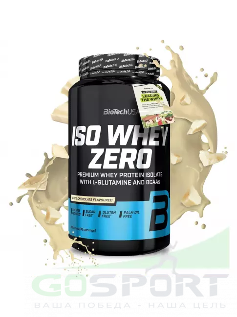 Изолят протеина BioTechUSA Iso Whey Zero 908 г, Белый шоколад Изолят протеина BioTechUSA Iso Whey Zero 908 г, Белый шоколад