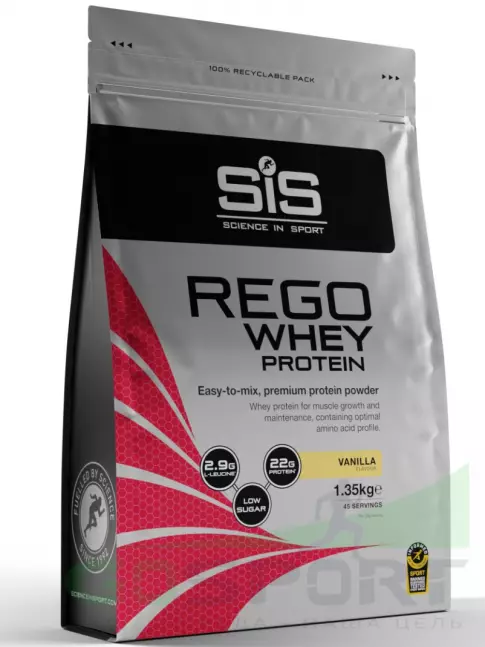 Комплексный протеин SCIENCE IN SPORT (SiS) REGO Whey Protein 1350 г, Ваниль Комплексный протеин SCIENCE IN SPORT (SiS) REGO Whey Protein 1350 г, Ваниль