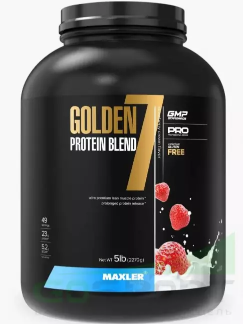 Комплексный протеин MAXLER Golden 7 Protein Blend 2270 г, Клубничный крем