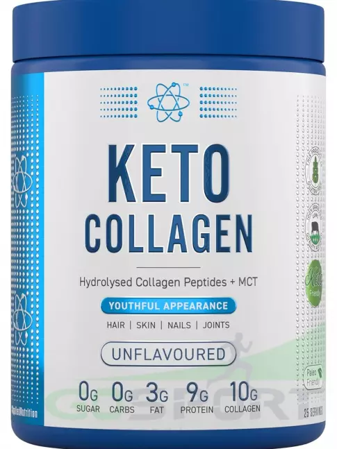 Коллаген гидролизованный APPLIED NUTRITION Keto Collagen 325 г, Без вкуса Коллаген гидролизованный APPLIED NUTRITION Keto Collagen 325 г, Без вкуса